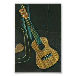 Impression Photo oeuvre d'art du joueur de guitare rock vintage