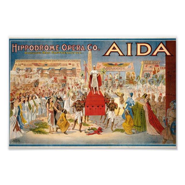 Impression Photo Oeuvre vintage Opera Aida (Devant)