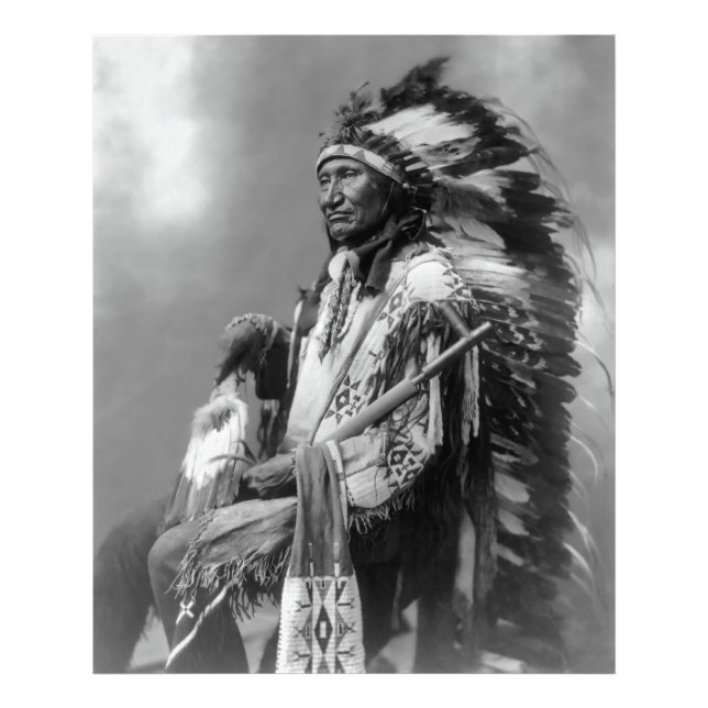 Impression Photo Oglala Sioux Chef Rocky Bear c. 1899 (Devant)