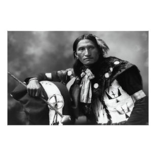 Impression Photo Oglala Sioux Warrior Eddie Plenty Holes c. 1899
