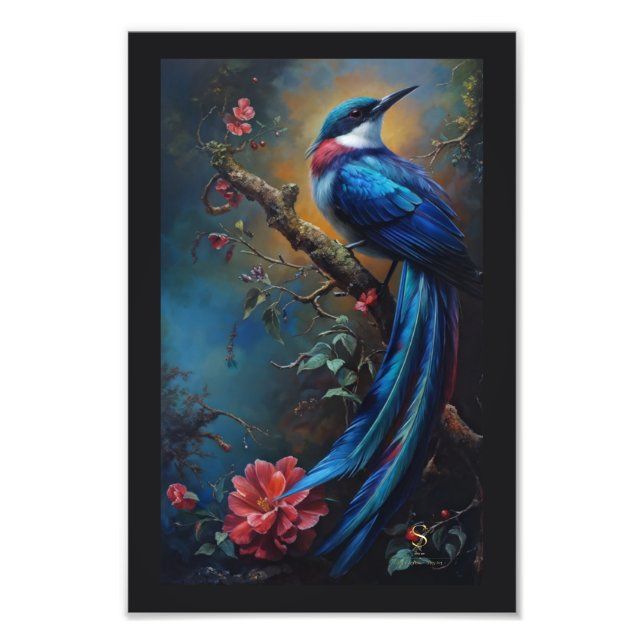 Impression Photo Oiseau bleu (Devant)