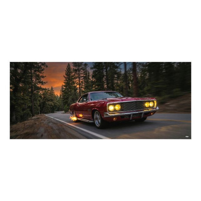 Impression Photo Old car on the road  (Devant)