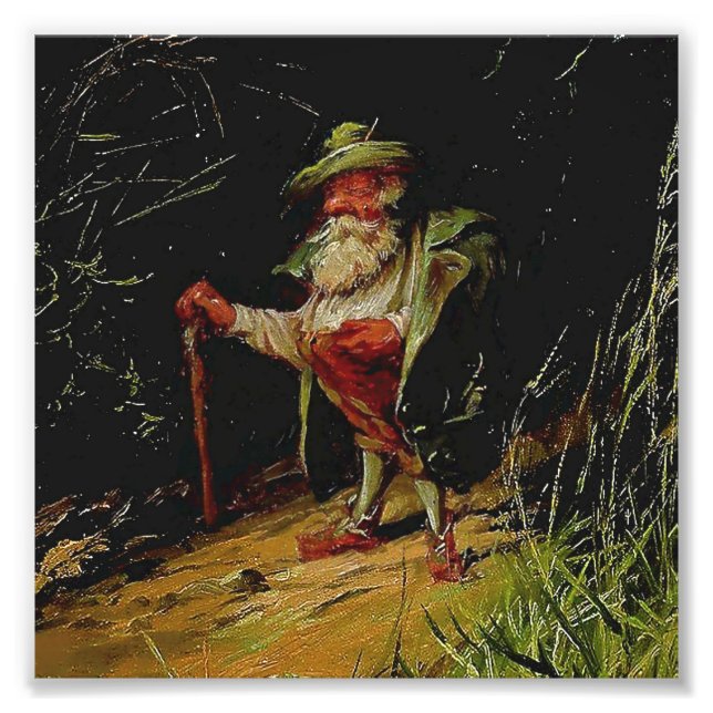 Impression Photo "Old Gnome With a Cane" de Heinrich Shlitt (Devant)