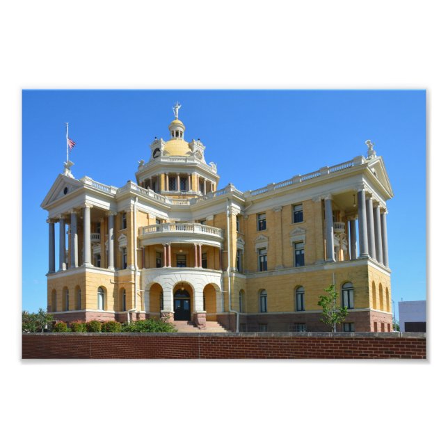 Impression Photo Old Harrison County Courthouse, Marshall, TX 12x8 (Devant)