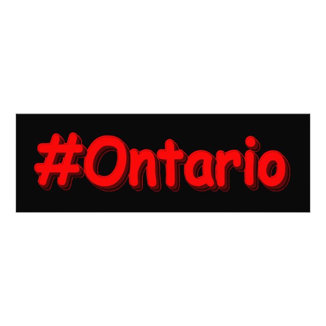 Impression Photo "#Ontario" Joli design. Commandez dès maintenant  (Devant)