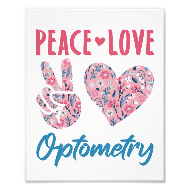 Impression Photo Optométriste de Peace Love (Devant)