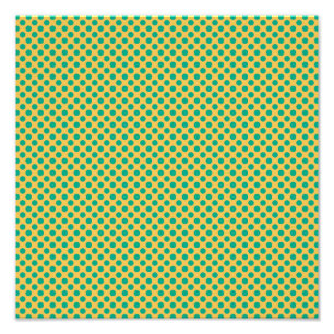 Impression Photo Or jaune avec Pois vert émeraude STaylor