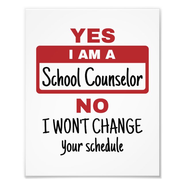Impression Photo Oui Je suis conseiller scolaire Modifier le calend (Devant)