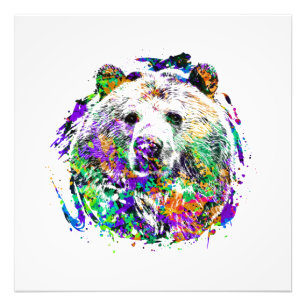 Impression Photo Ours Brun Animal Forêt Sauvage Jungle Nature Monde