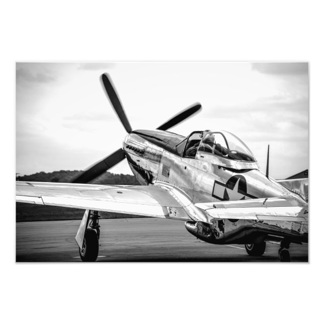 Impression Photo P51 Mustang B&W (Devant)