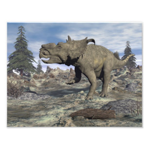Impression Photo Pachyrhinosaurus dinosaure marche - rendu 3D