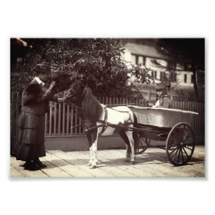 Impression Photo Paint Pony Cart Vintage à Juneau en Alaska