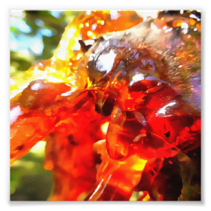 Impression Photo Painti Abstrait Abstrait de l'arbre d'abricot