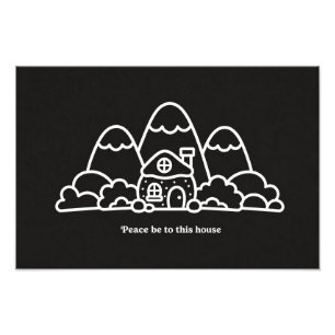 Impression Photo Paix sur cette maison Cadeaux de pendaison de cr