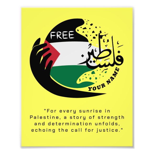 Impression Photo PAIX, T-shirt Palestine libre (Devant)