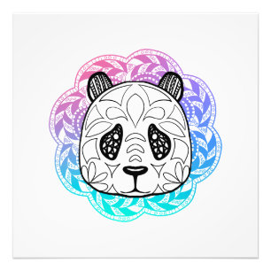 Impression Photo Panda Mandala