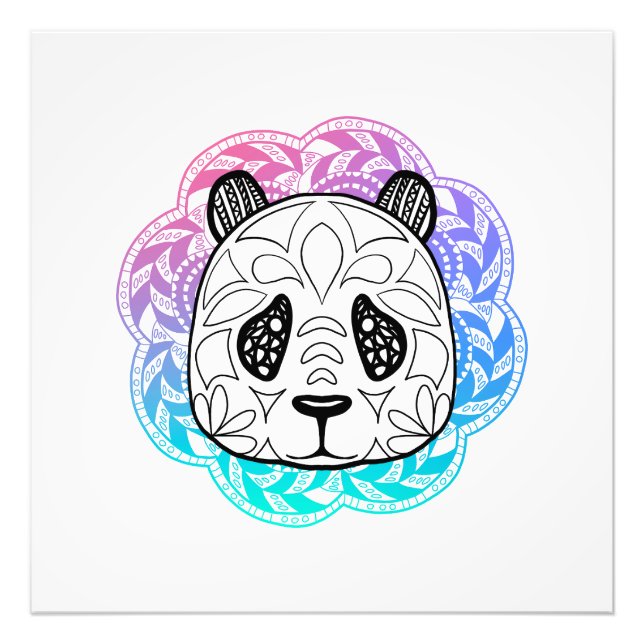 Impression Photo Panda Mandala (Devant)