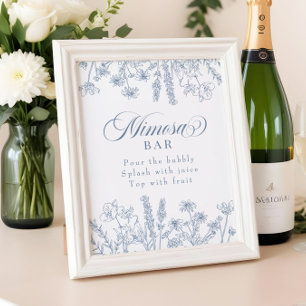 Impression Photo Panneau Boho Periwinkle Fleur sauvage Mimosa Bar