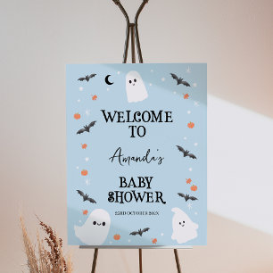 Impression Photo Panneau de Baby shower d'accueil moderne bleu Hall