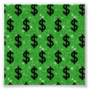 Impression Photo Panneau Dollar Noir Argent Entrepreneur Wall Stree