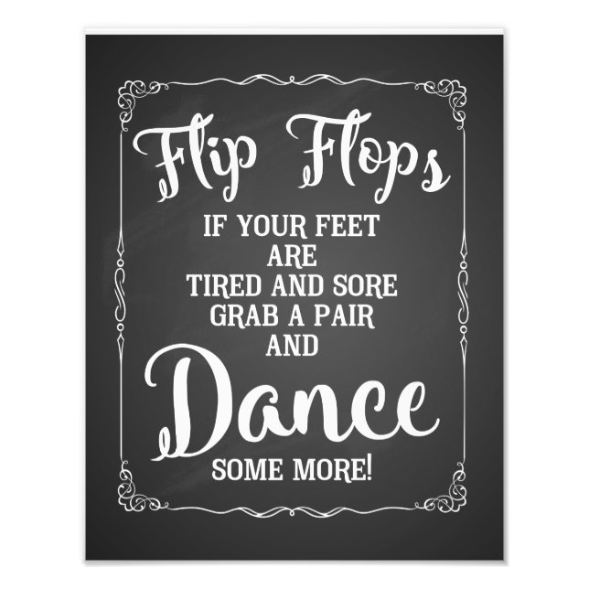 Impression Photo Panneau mariage, tongs, mariage, tableau de bord (Devant)