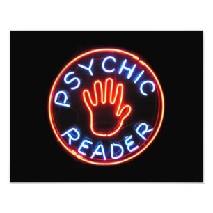 Impression Photo Panneau Neon du lecteur psychique