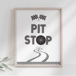 Impression Photo Panneau stop de la course