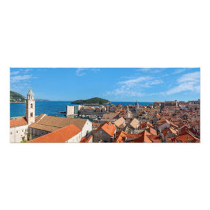 Impression Photo Panorama de la ville de Dubrovnik - Croatie