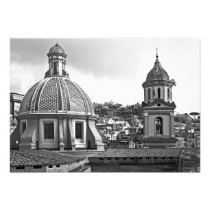 Impression Photo Panorama de Naples avec des temples