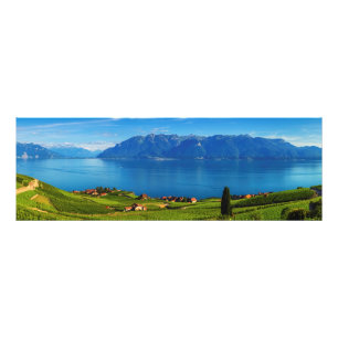 Impression Photo Panorama sur la région de Lavaux, Vaud, Suisse