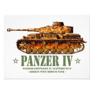 Impression Photo Panzer IV D Guerre mondiale Deux Allemands 2ÈME GU