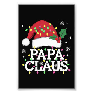 Impression Photo Papa Claus Lumières Noël Pyjama Famille Correspond
