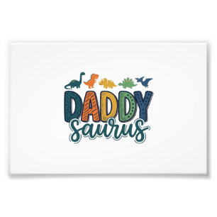 Impression Photo Papa Saurus Mignon Papa Dinosaure Conception Vecto