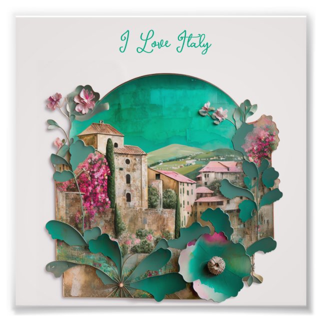 Impression Photo Papier italien floral Sculpture (Devant)