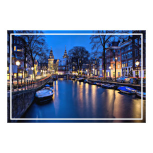 Impression Photo papier peint nuit Amsterdam-67657