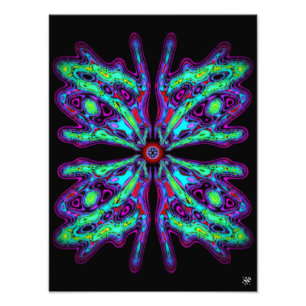 Impression Photo papillon Alien b (motif coloré) v1