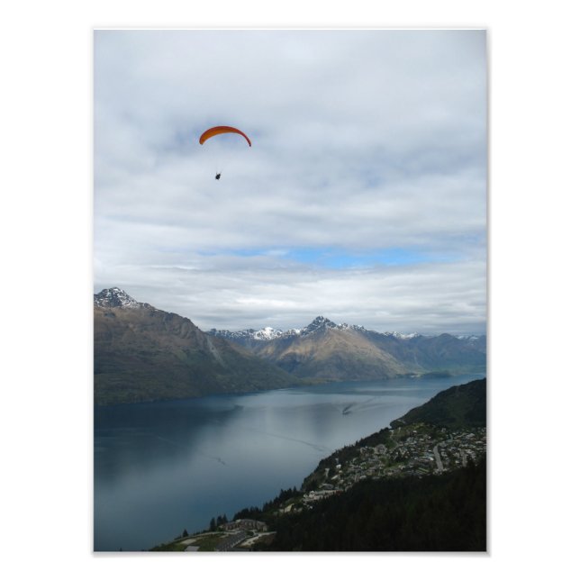 Impression Photo Parapente sur Queenstown, Nouvelle-Zélande (Devant)