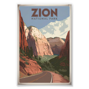 Impression Photo Parc national de Zion vintage