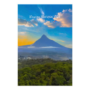 Impression Photo Parc national des Virunga, RD Congo - Volcan