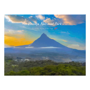 Impression Photo Parc national des Virunga, RD Congo - Volcan