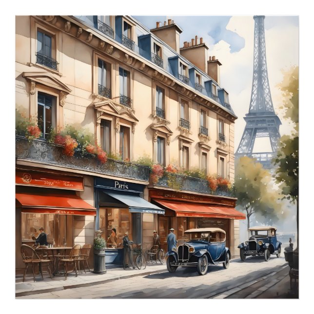 Impression Photo Paris aquarelle (Devant)