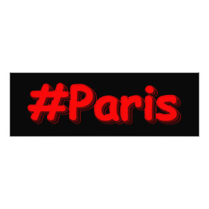 Impression Photo "#Paris" Joli Design. Commandez dès maintenant