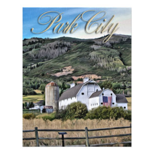 Impression Photo Park City Barn Art par Leslie Harlow
