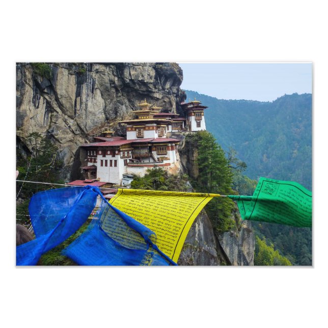 Impression Photo Paro Taktsang : Le monastère du nid de tigre - Bho (Devant)