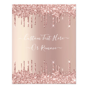 Impression Photo Parties scintillant rose Gold Blush Éclats Texte p