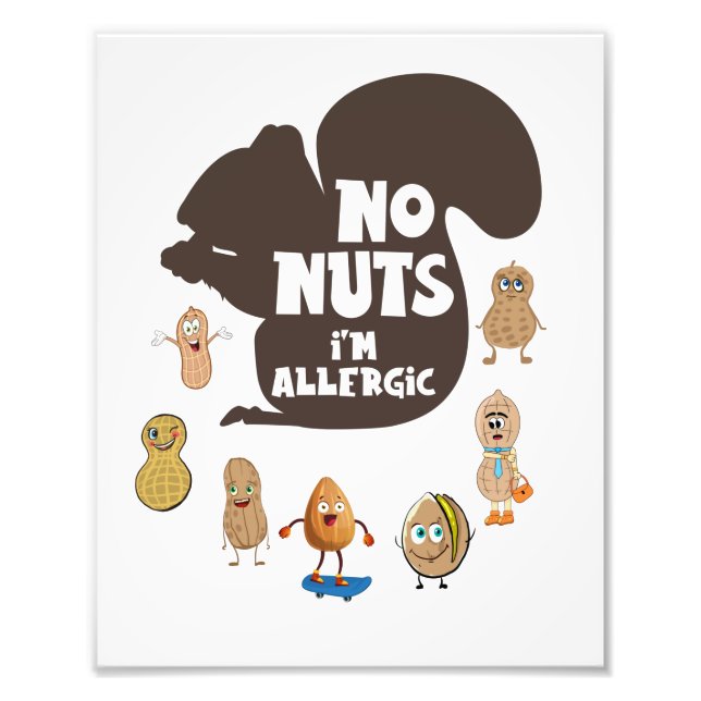 Impression Photo Pas de noix Je suis Allergic Peanut Sensibilisatio (Devant)