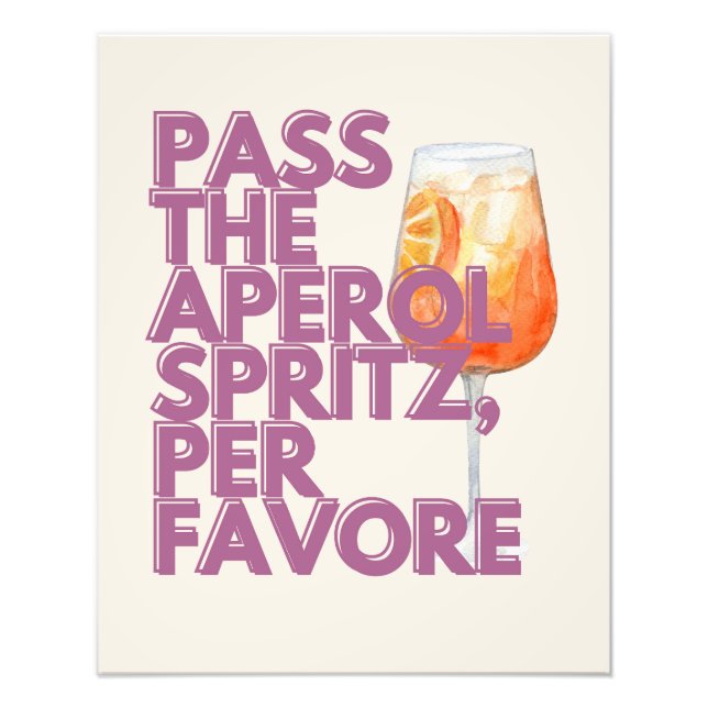 Impression Photo Passez l'impression Aperol Spritz | Cocktail itali (Devant)
