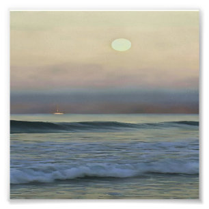 Impression Photo Pastel Pink et Blue Dalyan Beach Sunset