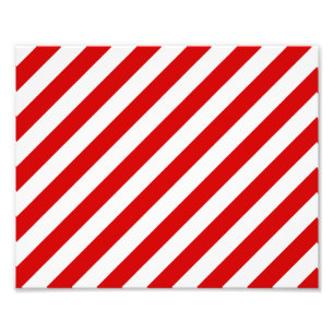 Impression Photo Patterns à barres rouges et blanches