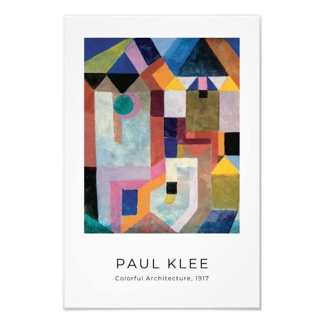 Impression Photo Paul Klee, Architecture colorée - Art Abstrait (Devant)